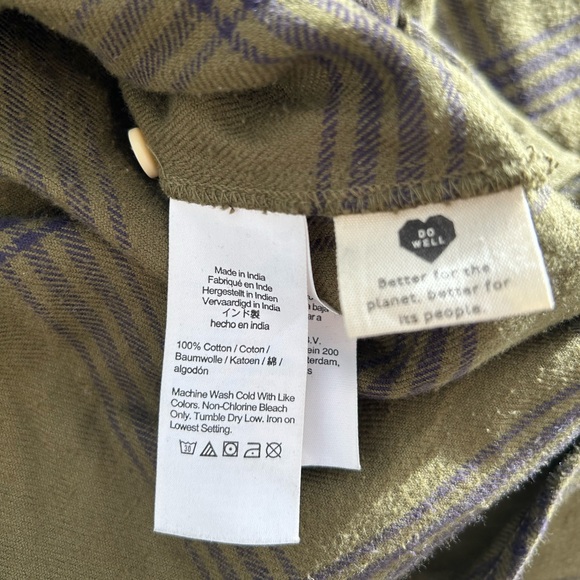 Madewell Flannel Oversized Ex-Boyfriend Tunic Shirt in Windowpane - Picture 13 of 13